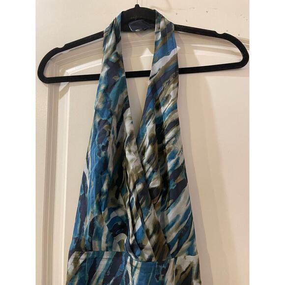 Dress halter Ann Taylor surplice top print dress 6 - Picture 1 of 3